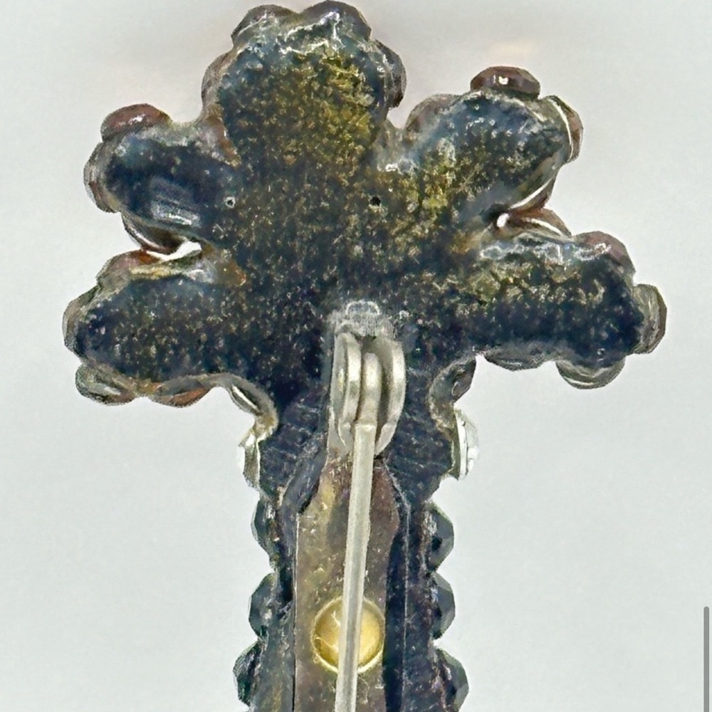 Richard Kerr Vintage Brooch / Pin Rhinestone Encrusted Champagne - Picture 5 of 6